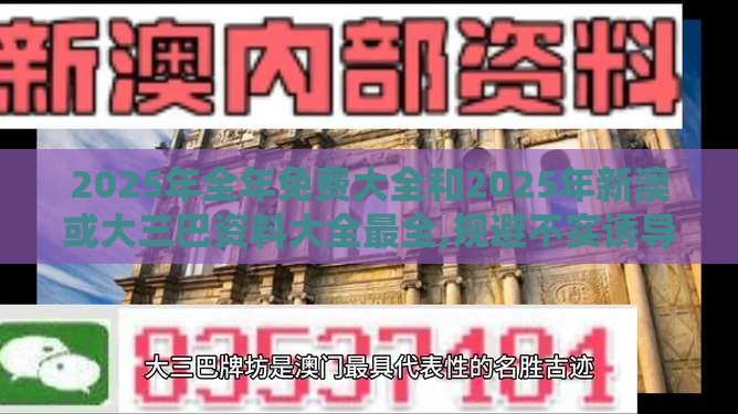 2025年全年免费大全和2025年新澳或大三巴资料大全最全,规避不实诱导-精准剖析、专家解读解释与落实